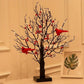 🐦 Árbol brillante con cardenales