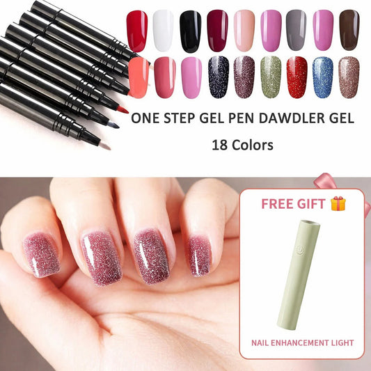 One Step gelový lak na nehty v peru 🎁 Dárek zdarma – mini přenosná UV lampa na nehty ✨