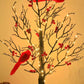 🐦 Árbol brillante con cardenales