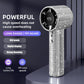 Mgall S5 Full Diamond Luxury Artemanship Portable Handheld Handheld Turbo Fan, 3 engranajes, Ventilador de vida de la batería larga recargable con pantalla digital para actividades al aire libre, viajes, oficina, regalo de Wonmen