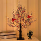 🐦 Árbol brillante con cardenales
