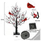 🐦 Árbol brillante con cardenales