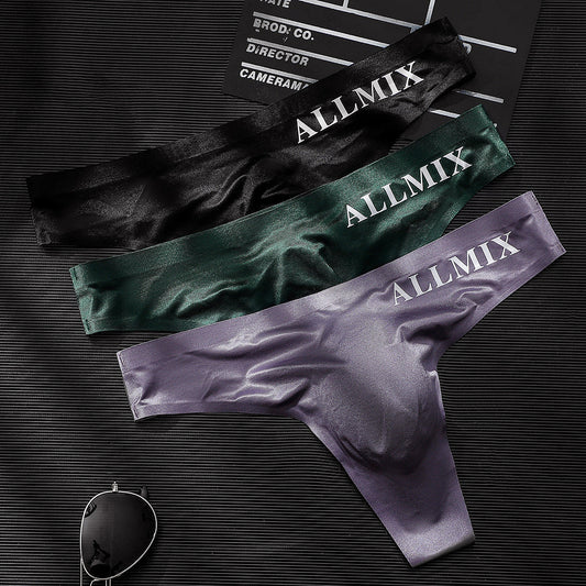Tanga sexy transparente de talle bajo sin costuras