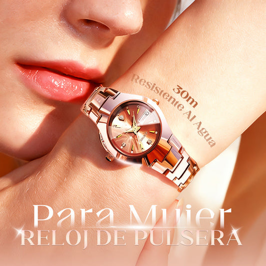 Reloj elegante e impermeable para mujer