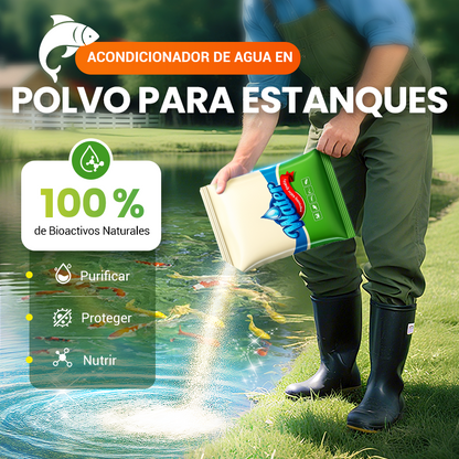 Polvo premium para el cuidado de estanques (500 g) | Clarificador de agua y control de algas 🐟🌊🔬