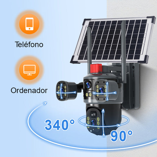💥2025 Nuevo Hot Sale🎥 Cúpula solar de 360° de triple lente Camera✈️ envío grati
