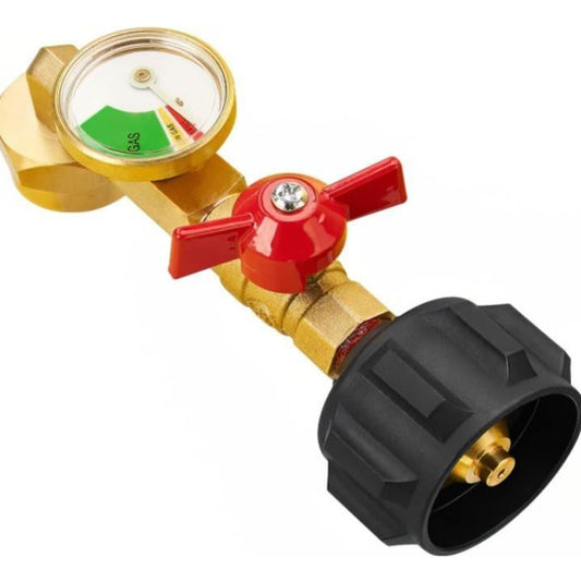 🔥 50% de descuento por tiempo limitado en invierno 🌟🎄 Top of the Line Adaptador de codo de llenado de propano con manómetro de presión del tanque.