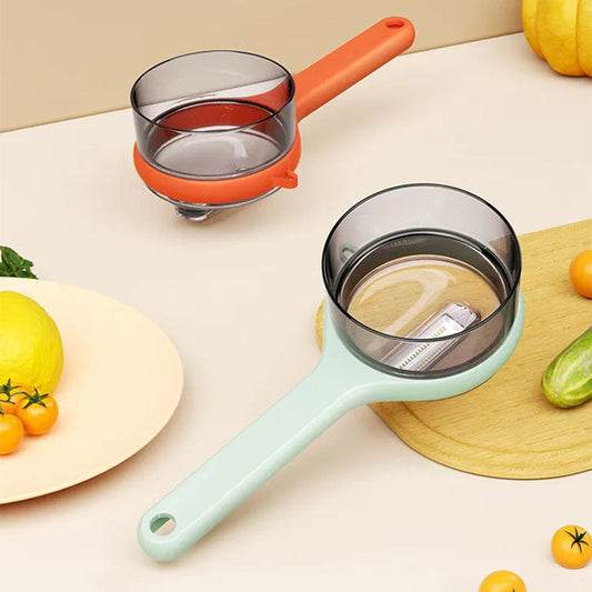 Peeler multifuncional con cubo de almacenamiento de escombros