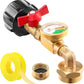 🔥 50% de descuento por tiempo limitado en invierno 🌟🎄 Top of the Line Adaptador de codo de llenado de propano con manómetro de presión del tanque.