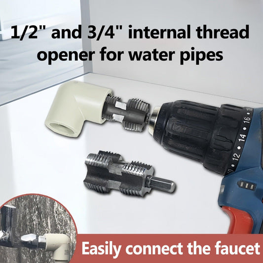 🌲Kit de roscado de tubos de PVC compatible con taladro eléctrico con varios tama