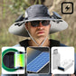 💥Gorro de pesca de protección solar con 2 compartimentos solares desmontables