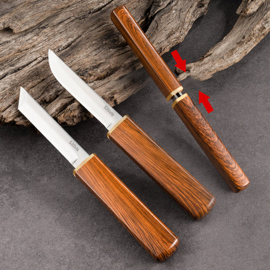 💥HOT SALE💥 Juego de cuchillos dobles 2 en 1 con mango de madera