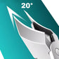 🔥Oferta 2025🔥 Cortaúñas antisalpicaduras con borde inclinado de 25° (juego de 3 piezas)