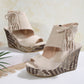 🔥Sandalias de cuña con plataforma y punta abierta con borlas para mujer - 🩷¡Oferta de verano! 50 % de descuento
