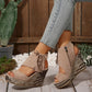 🔥Sandalias de cuña con plataforma y punta abierta con borlas para mujer - 🩷¡Oferta de verano! 50 % de descuento
