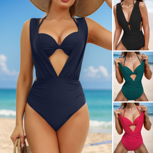 ⏳¡Tiempo limitado 50% de descuento!🌸Traje de baño con lazo para mujer, conjunto de 2 piezas.