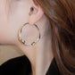 💖VENTA DE ÚLTIMO DÍA 50% DE DESCUENTO💖Pendientes en forma de círculo con circonita.