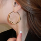 💖VENTA DE ÚLTIMO DÍA 50% DE DESCUENTO💖Pendientes en forma de círculo con circonita.