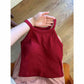 Camiseta de tirantes de canalé con sujetador incorporado para mujer