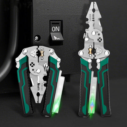 👷‍♂️Tijeras multifuncionales plegables para pelar cables con prueba eléctrica👷‍♂️