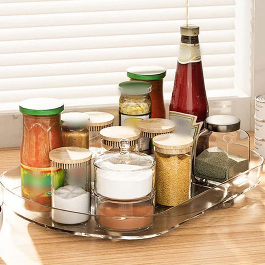 Organizador giratorio transparente multifuncional para la cocina