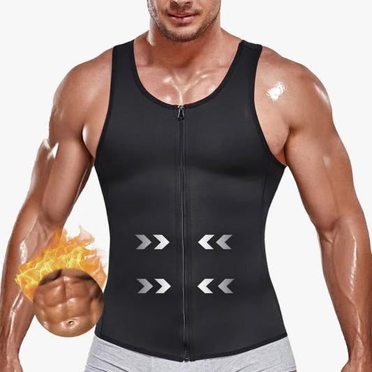 Chaleco reductor con cremallera para hombre
