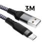 Cable de carga rápida prolongado y duradero