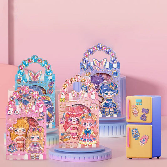 Muñecas de vestir magnéticas para niños
