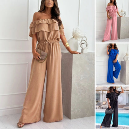 🌞Venta de verano🌺 Mono con volantes sin hombros para mujer - 52% de descuento