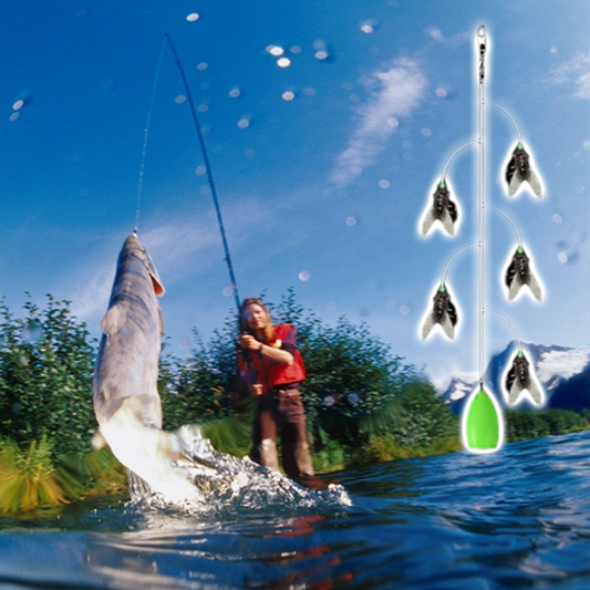 Ensemble de leurres artificiels pour la pêche à la mouche avec plusieurs hameçons