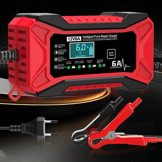 Cargador Inteligente de Batería para Auto y Motocicleta