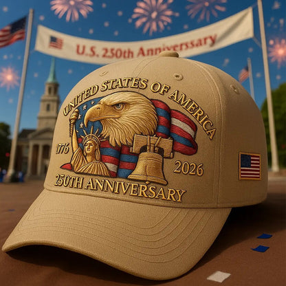 Eagle & Liberty - Hat de 250 aniversario de los Estados Unidos🎁