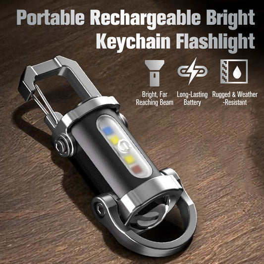 Linterna de llavero brillante recargable portáti
