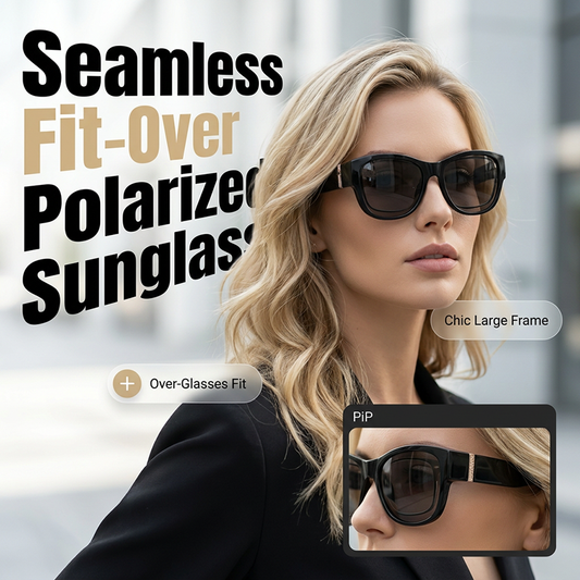 🕶️👓 50% SLEVA! Pozor, nositelé brýlí: tyto oversized sluneční brýle se nasazují přes vaše vlastní brýle a vypadáte jako filmová hvězda – žádné drahé klip-on, žádné šilhání s čočkami!