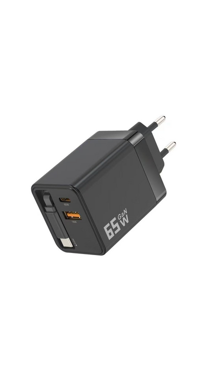 ⌛Zbývá pouze 1 den této nabídky⏳65W rychlonabíjecí síťový adaptér na telefon s výsuvným kabelem Type-C o délce 80 cm
